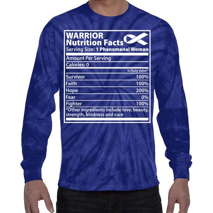 Warrior Nutrition Facts Serving Size 1 Phenomenal Woman Tie-Dye Long Sleeve Shirt