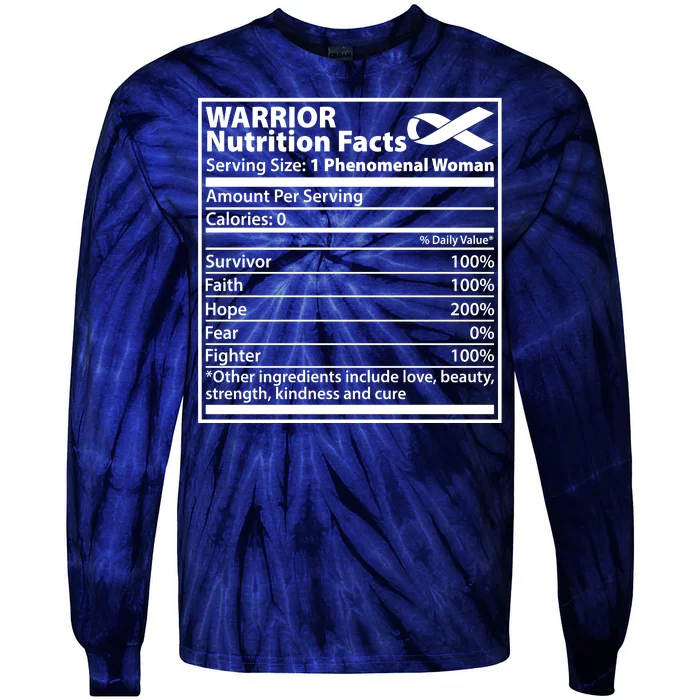 Warrior Nutrition Facts Serving Size 1 Phenomenal Woman Tie-Dye Long Sleeve Shirt