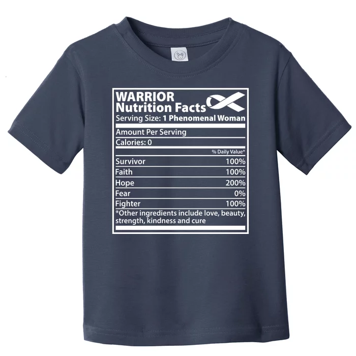 Warrior Nutrition Facts Serving Size 1 Phenomenal Woman Toddler T-Shirt