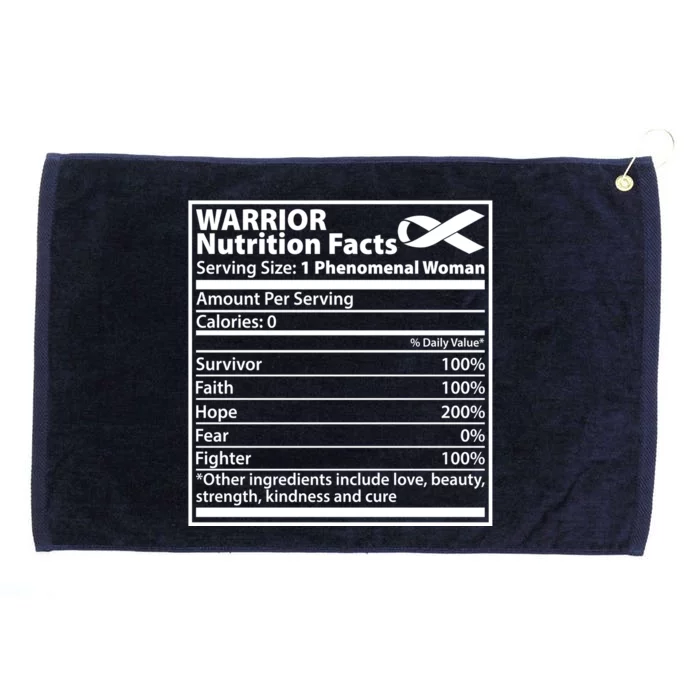 Warrior Nutrition Facts Serving Size 1 Phenomenal Woman Grommeted Golf Towel