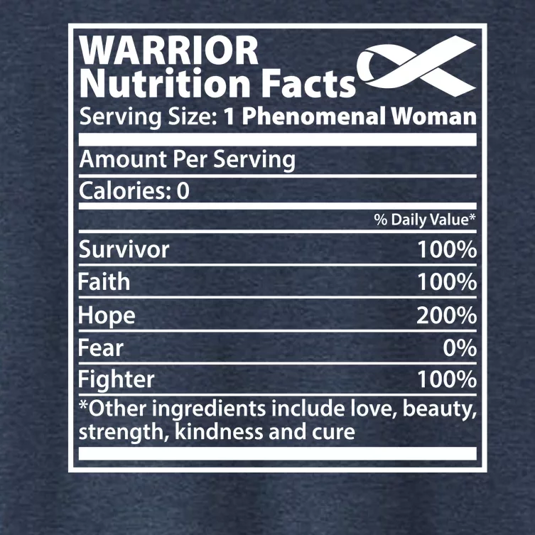 Warrior Nutrition Facts Serving Size 1 Phenomenal Woman Women's Crop Top Tee