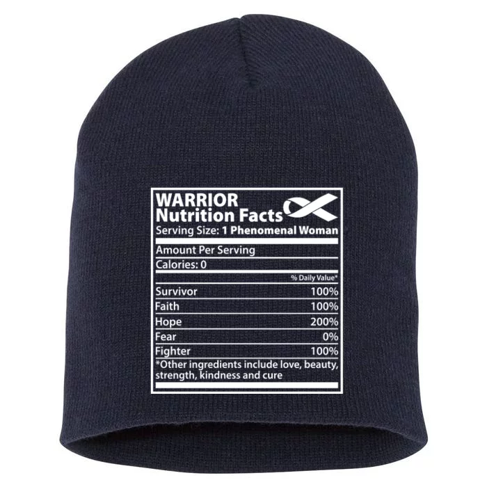 Warrior Nutrition Facts Serving Size 1 Phenomenal Woman Short Acrylic Beanie