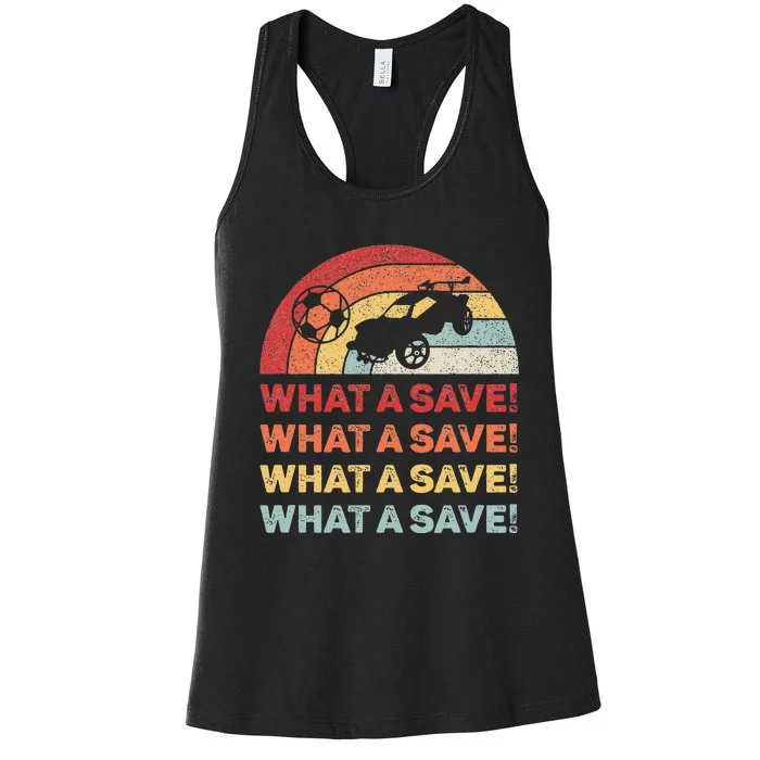 What A Save Rocket Soccer Car League Women's Racerback Tank