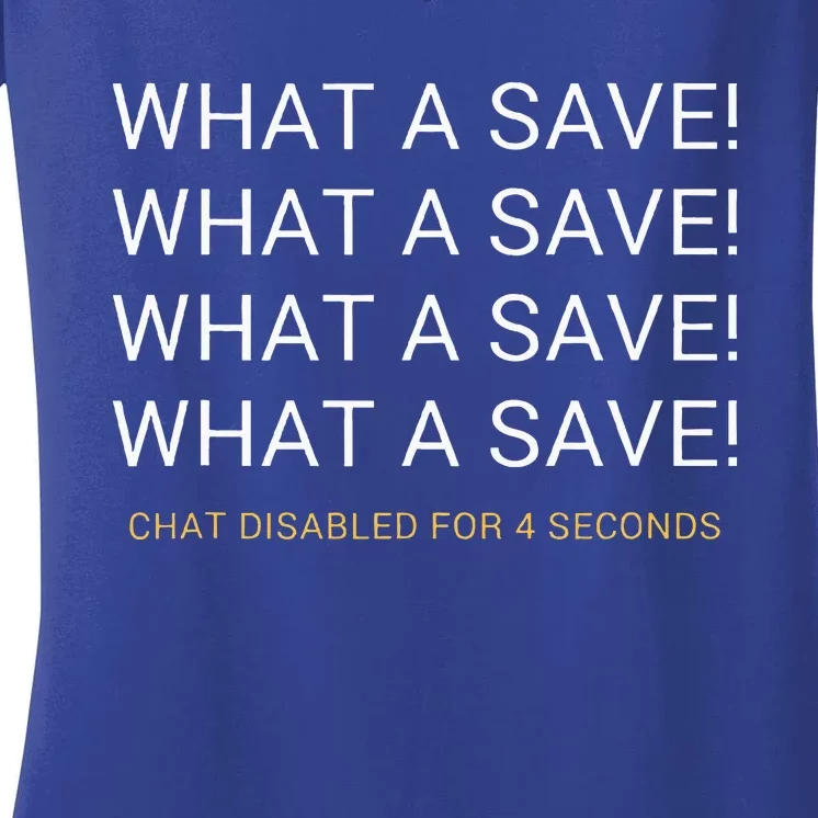 What A Save Chat Disabled Rocket Soccer Women's V-Neck T-Shirt