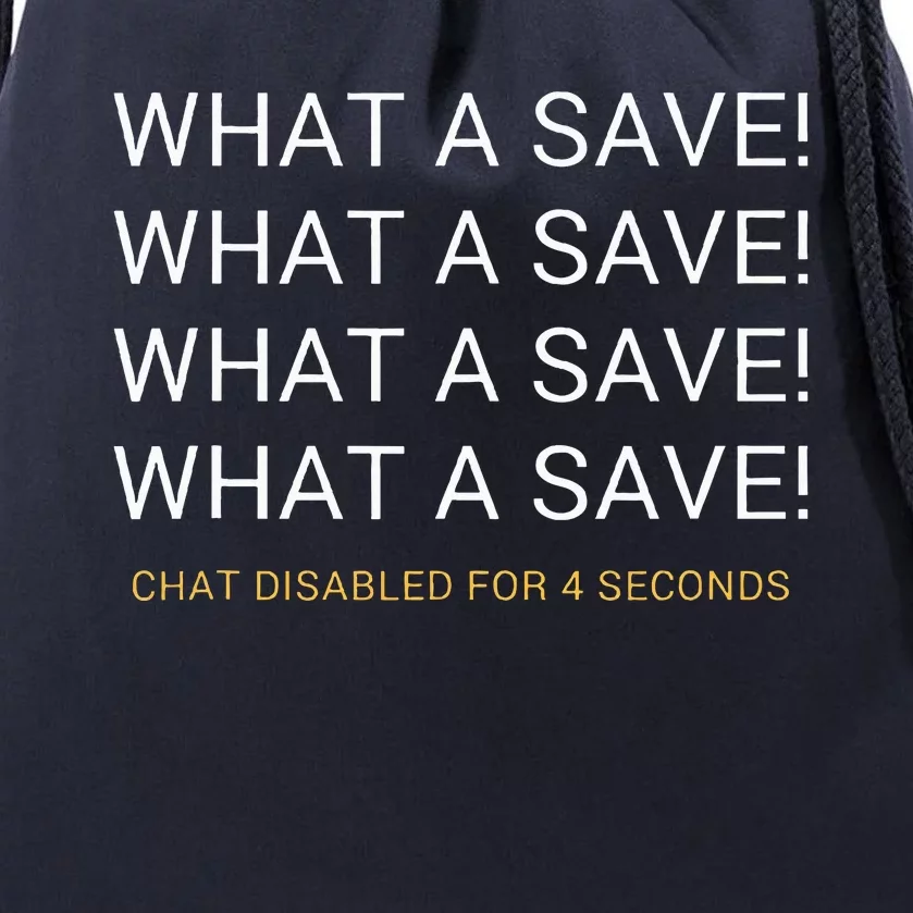 What A Save Chat Disabled Rocket Soccer Drawstring Bag