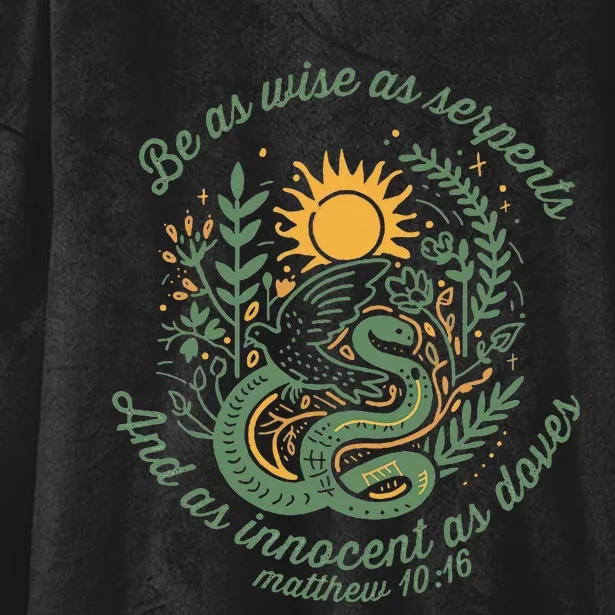 Wise As Serpents Innocent As Doves Christian Bible Verse Hooded Wearable Blanket