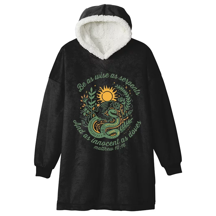 Wise As Serpents Innocent As Doves Christian Bible Verse Hooded Wearable Blanket