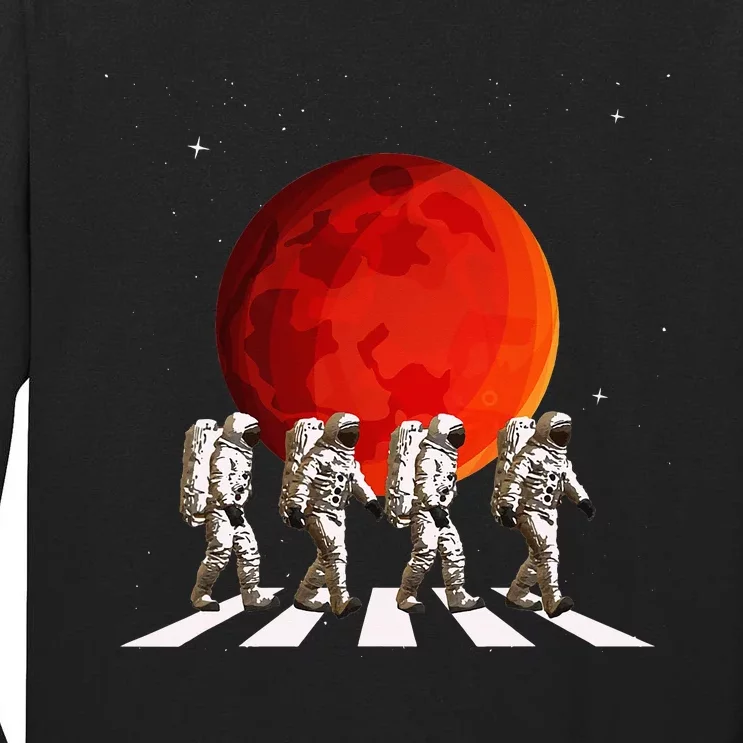 Walking Astronauts Spaceman Planets Space Galaxy Tall Long Sleeve T-Shirt