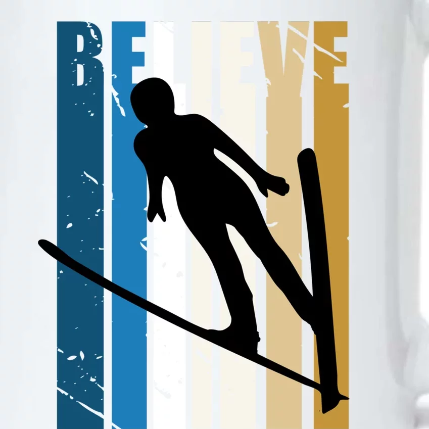 Wo Alpine Ski Jump Jumping Female Skier Skiing Cool Gift Black Color Changing Mug