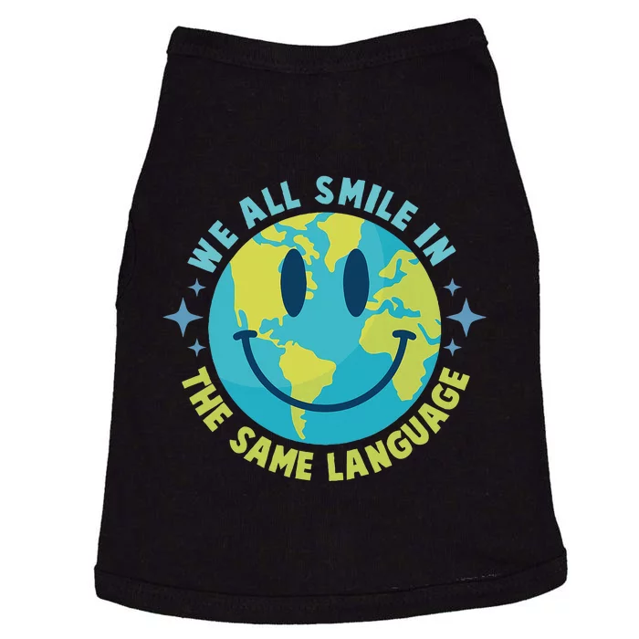 We All Smile In The Same Language Funny Esl Teacher Doggie Tank