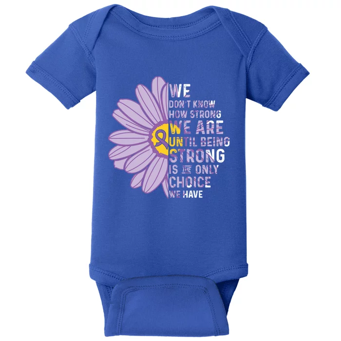 We Are Strongcool Gift Autoimmune Disease Awareness Supporter Ribbon Gift Baby Bodysuit