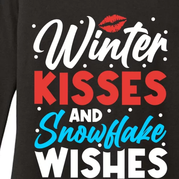 Winter And Snowflake Wishes Gift Womens CVC Long Sleeve Shirt