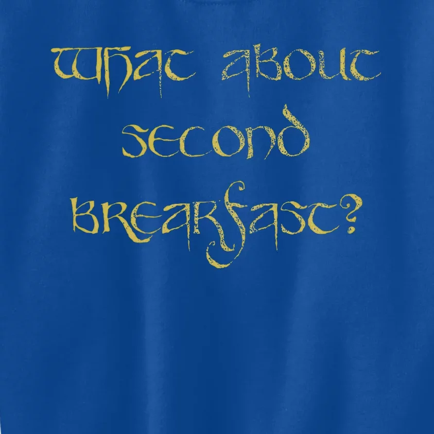 What About Second Breakfast Gold Kids Sweatshirt