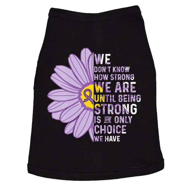 We Are Strong Crohns And Colitis Awareness Supporter Ribbon Doggie Tank