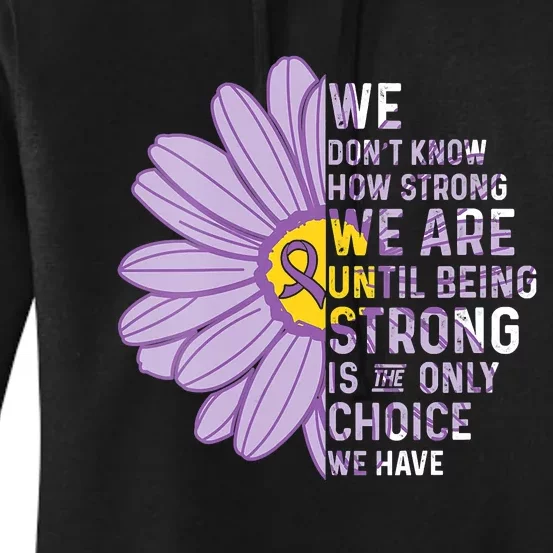 We Are Strong Crohns And Colitis Awareness Supporter Ribbon Women's Pullover Hoodie