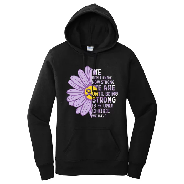 We Are Strong Crohns And Colitis Awareness Supporter Ribbon Women's Pullover Hoodie