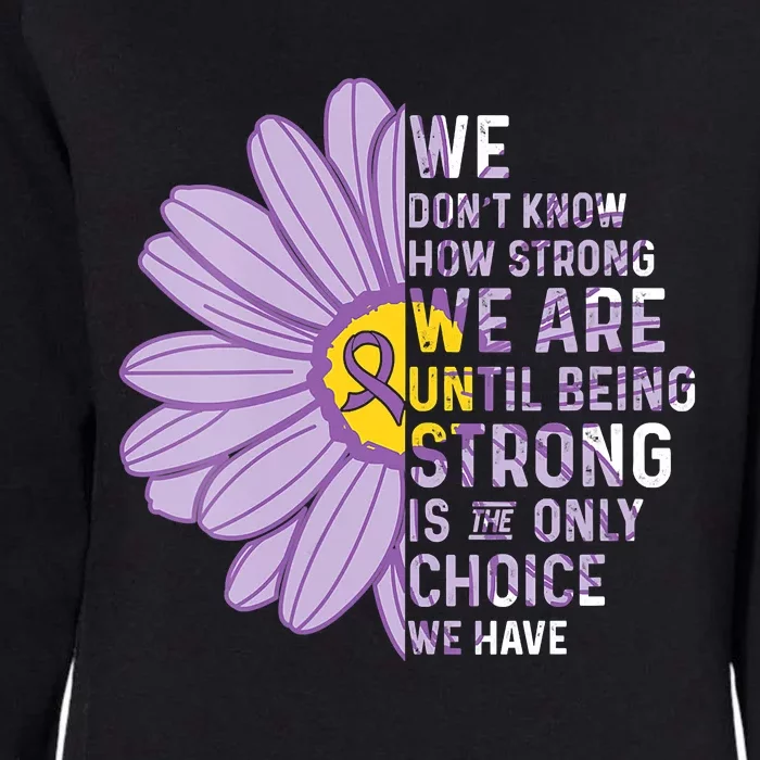 We Are Strong Crohns And Colitis Awareness Supporter Ribbon Womens California Wash Sweatshirt