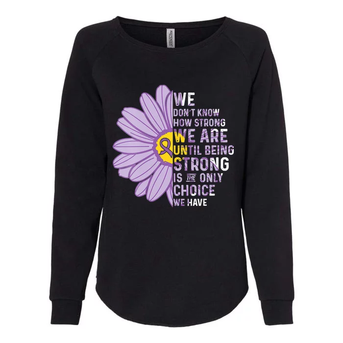 We Are Strong Crohns And Colitis Awareness Supporter Ribbon Womens California Wash Sweatshirt