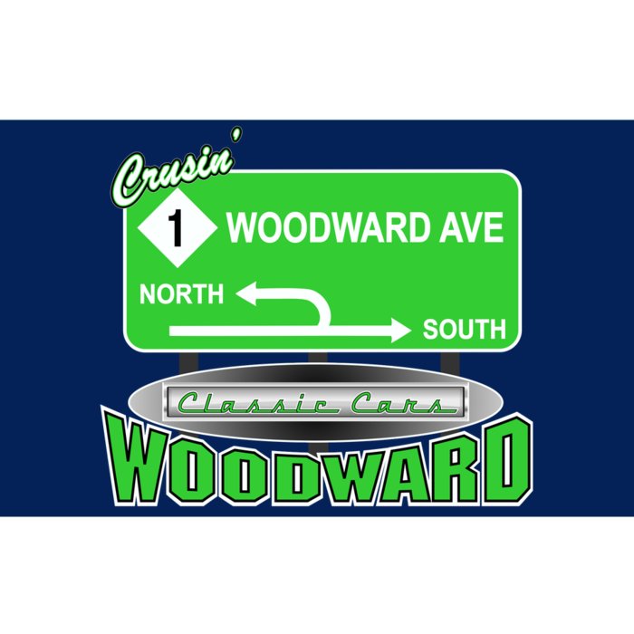 Woodward Ave Street Sign Bumper Sticker