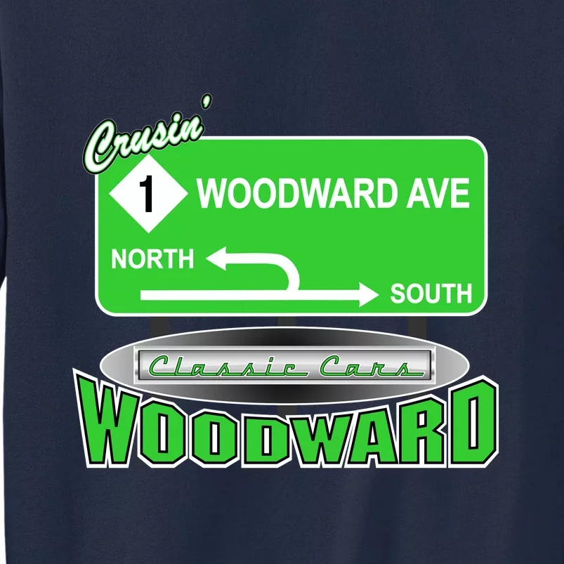 Woodward Ave Street Sign Tall Sweatshirt