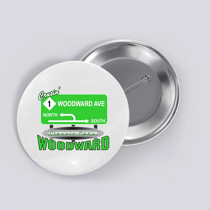 Woodward Ave Street Sign Button