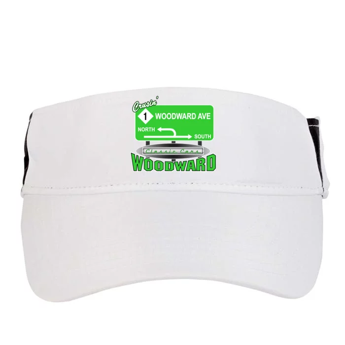 Woodward Ave Street Sign Adult Drive Performance Visor