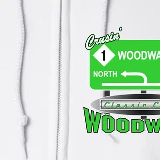 Woodward Ave Street Sign Full Zip Hoodie