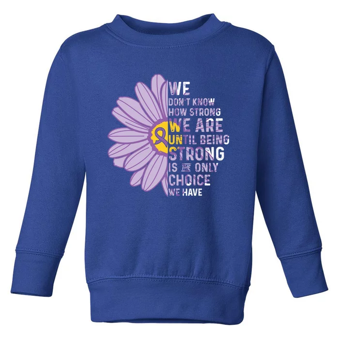 We Are Stronggift Crohns And Colitis Awareness Item Gift Toddler Sweatshirt