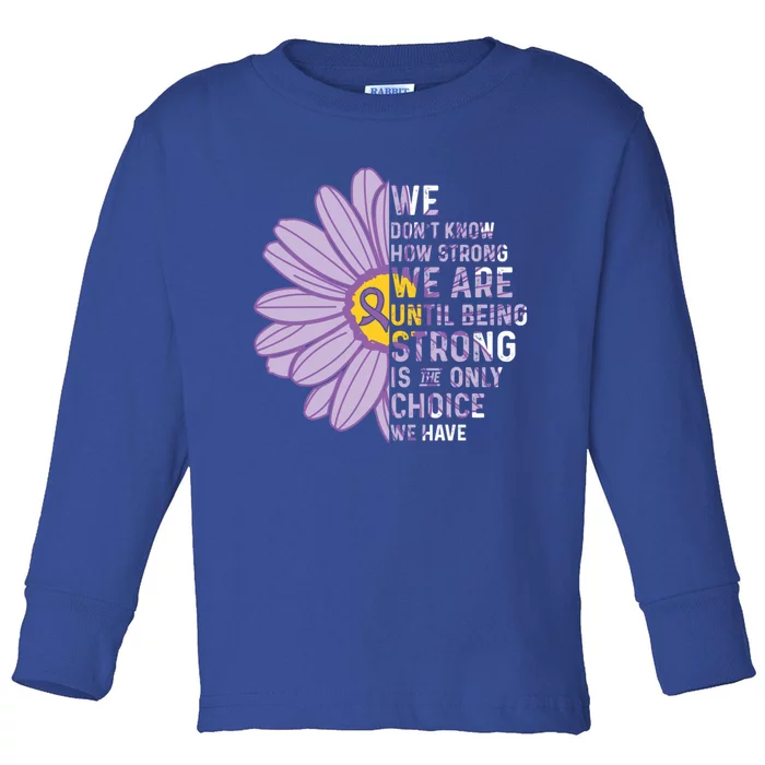 We Are Stronggift Crohns And Colitis Awareness Item Gift Toddler Long Sleeve Shirt