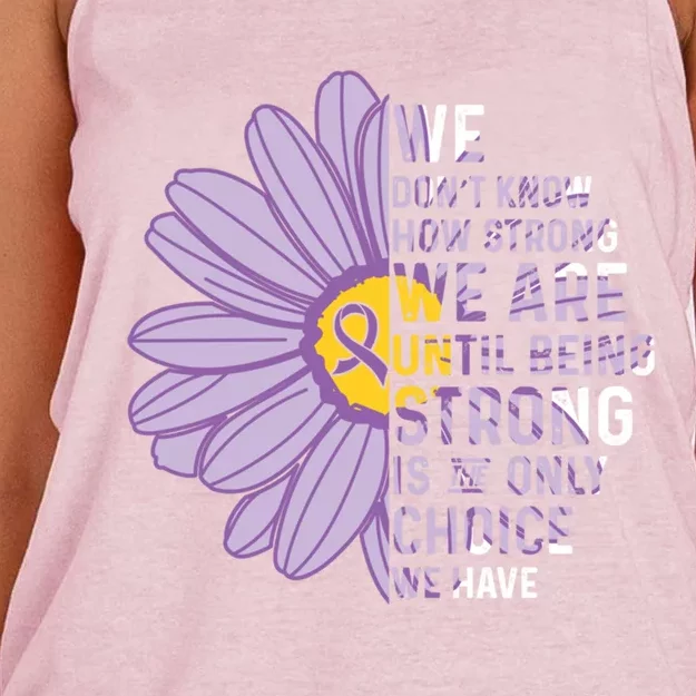 We Are Stronggift Crohns And Colitis Awareness Item Gift Women's Knotted Racerback Tank