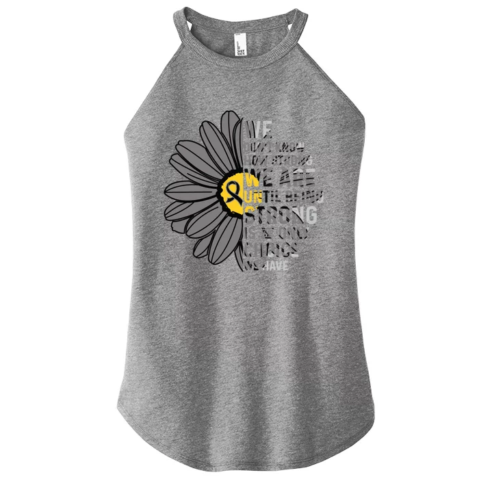 We Are Strongmeaningful Gift Melanoma Cancer Support Ribbon Gift Women’s Perfect Tri Rocker Tank