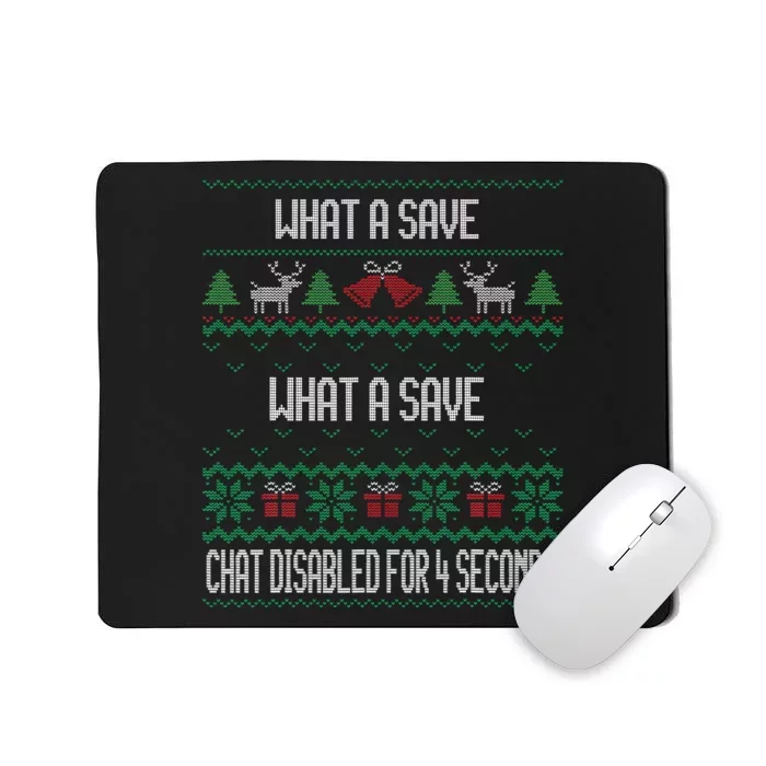 What A Save Chat Disabled Vintage Retro Rocket Soccer Game Mousepad