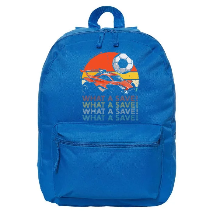 What A Save Retro Rocket Soccer Car 16 in Basic Backpack