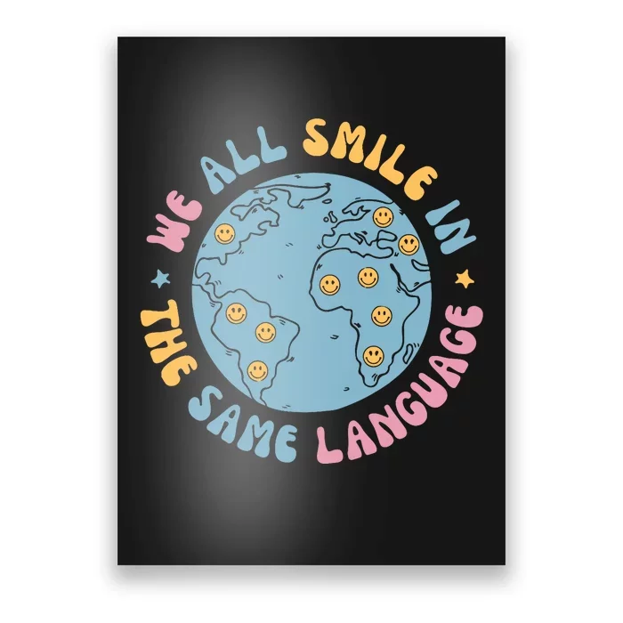 We All Smile In The Same Language Funny Esl Teacher Poster