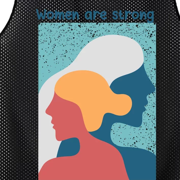 Women Are Strong Mesh Reversible Basketball Jersey Tank