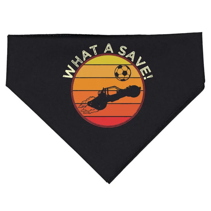 What A Save Vintage Rocket Soccer Car League USA-Made Doggie Bandana