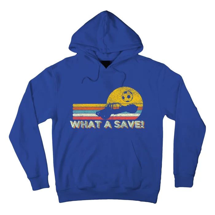 What A Save Vintage Retro Rocket Soccer Car League Gift Hoodie