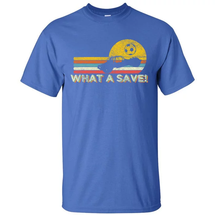 What A Save Vintage Retro Rocket Soccer Car League Gift Tall T-Shirt