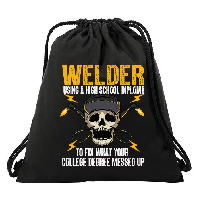 Welder Art Steel Welding Migtig Welder Drawstring Bag