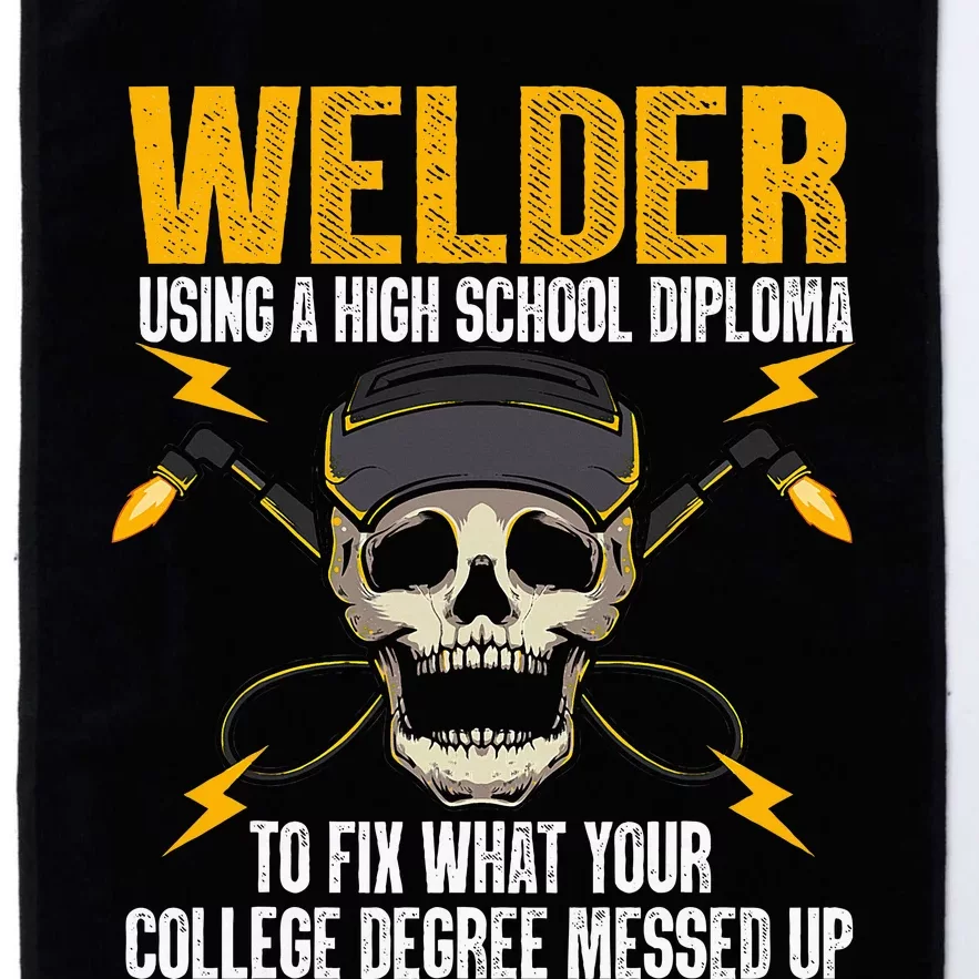 Welder Art Steel Welding Migtig Welder Platinum Collection Golf Towel