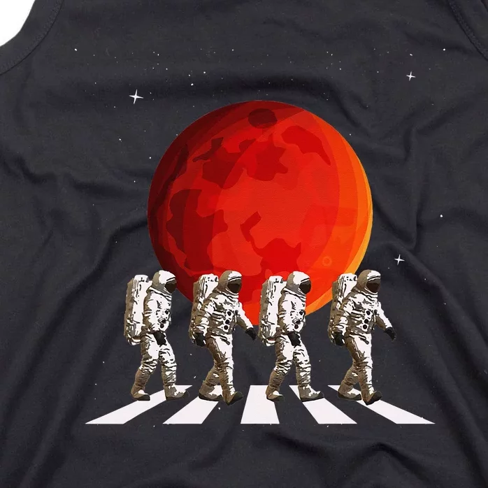 Walking Astronauts Spaceman Planets Space Galaxy Tank Top