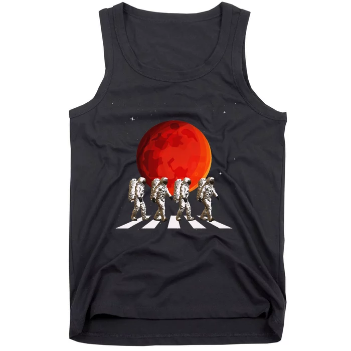 Walking Astronauts Spaceman Planets Space Galaxy Tank Top