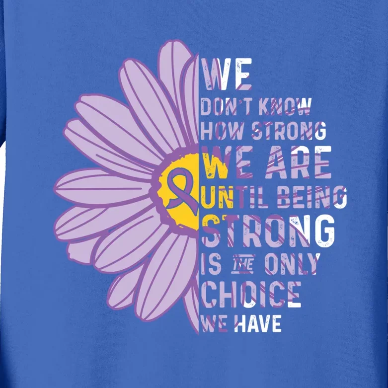 We Are Stronggift Sjogrens Syndrome Awareness Supporter Ribbon Gift Kids Long Sleeve Shirt