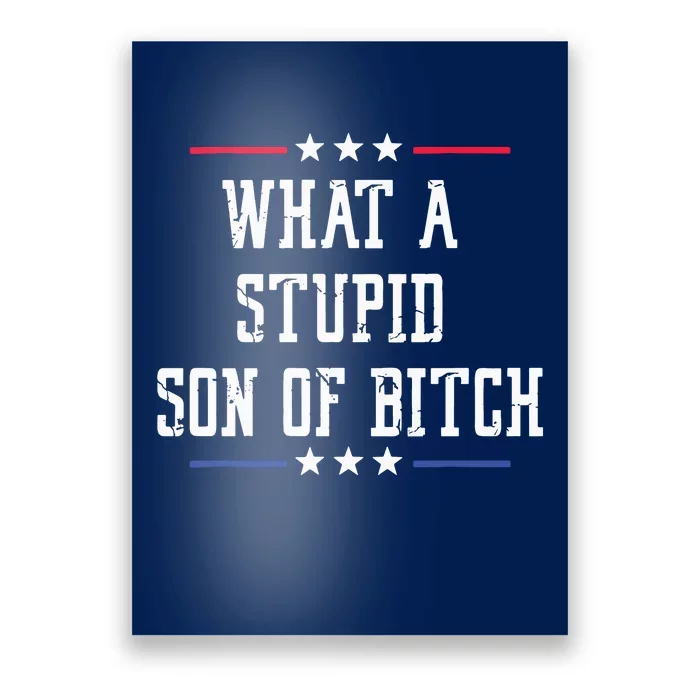 What A Stupid Son Of Bitch Poster