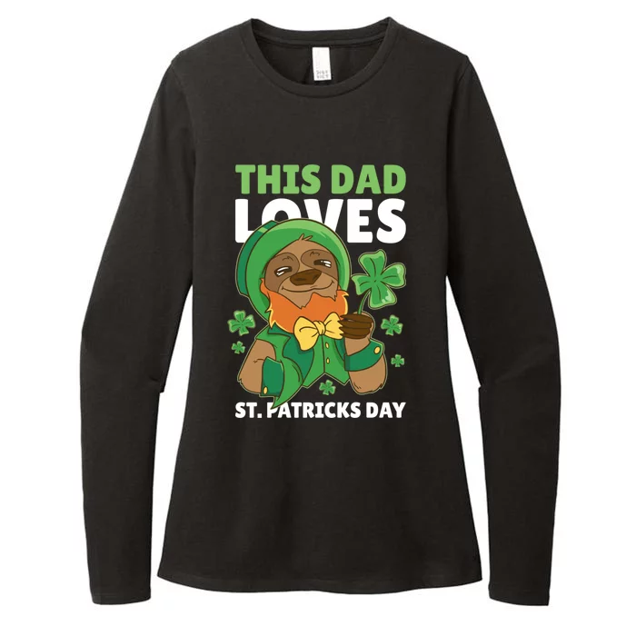 With A Sloth This Dad Loves St Patrick's Day Meaningful Gift Womens CVC Long Sleeve Shirt