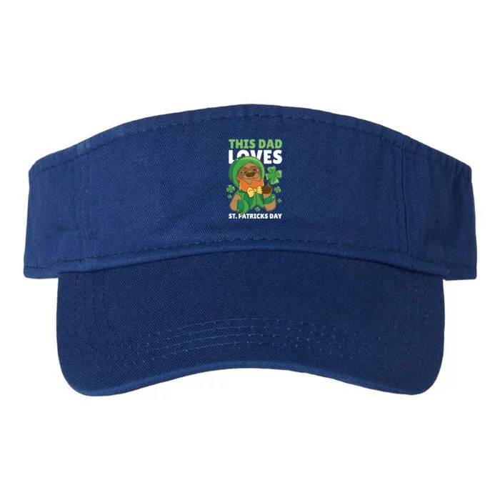 With A Sloth This Dad Loves St Patrick's Day Meaningful Gift Valucap Bio-Washed Visor