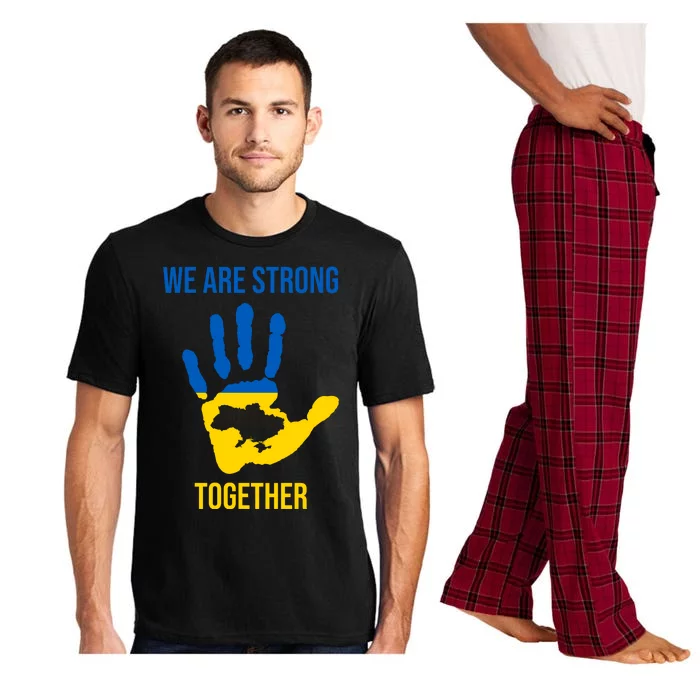 We Are Strong Together Ukraine Hand Print Pajama Set