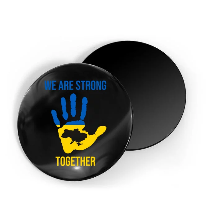 We Are Strong Together Ukraine Hand Print Magnet