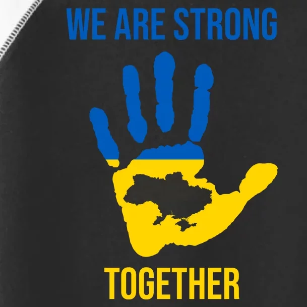 We Are Strong Together Ukraine Hand Print Toddler Fine Jersey T-Shirt