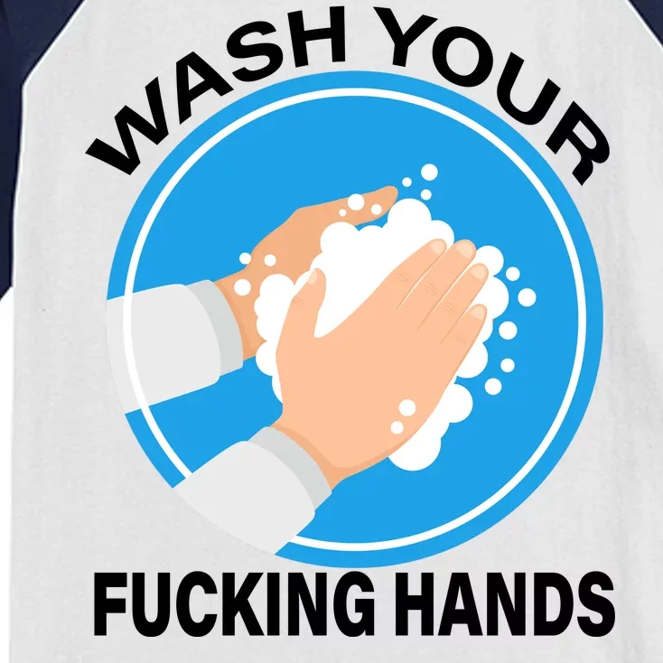 Wash Your Fucking Hands Kids Colorblock Raglan Jersey